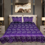 leaf bed spread purple