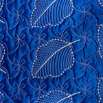 leaf bed spread blue