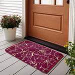 3 pcs bath set maroon bath set.