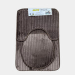 3 pcs bath matt set dark brown bath mat set.