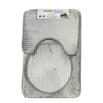 3 pcs bath matt set grey bath mat set.