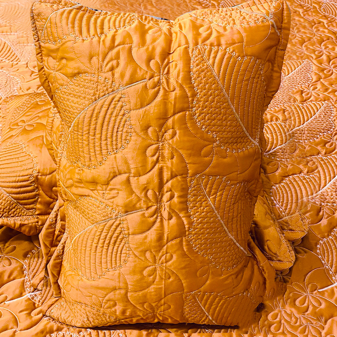 leaf bed spread copper