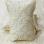leaf bed spread off white