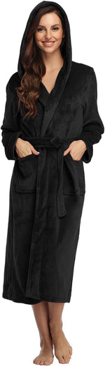 velvet black bathrobe