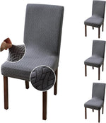 stripe jacquard chair covers grey
