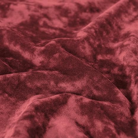 velvet fitted sheet maroon