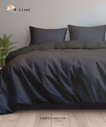 black solid bed sheet set bed sheet set.