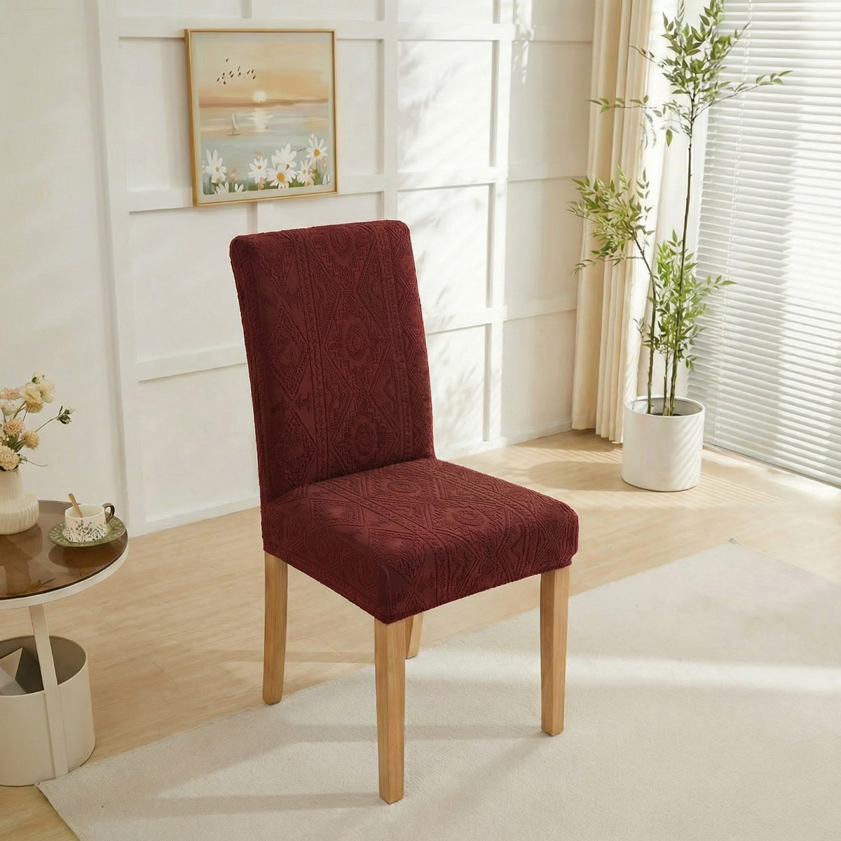 Bohemian Chair Cover Maroon