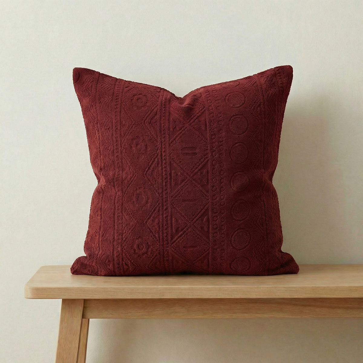Bohemian Cushion Cover Maroon