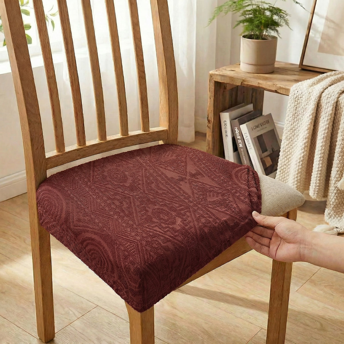 Bohemian Seat Cover Maroon