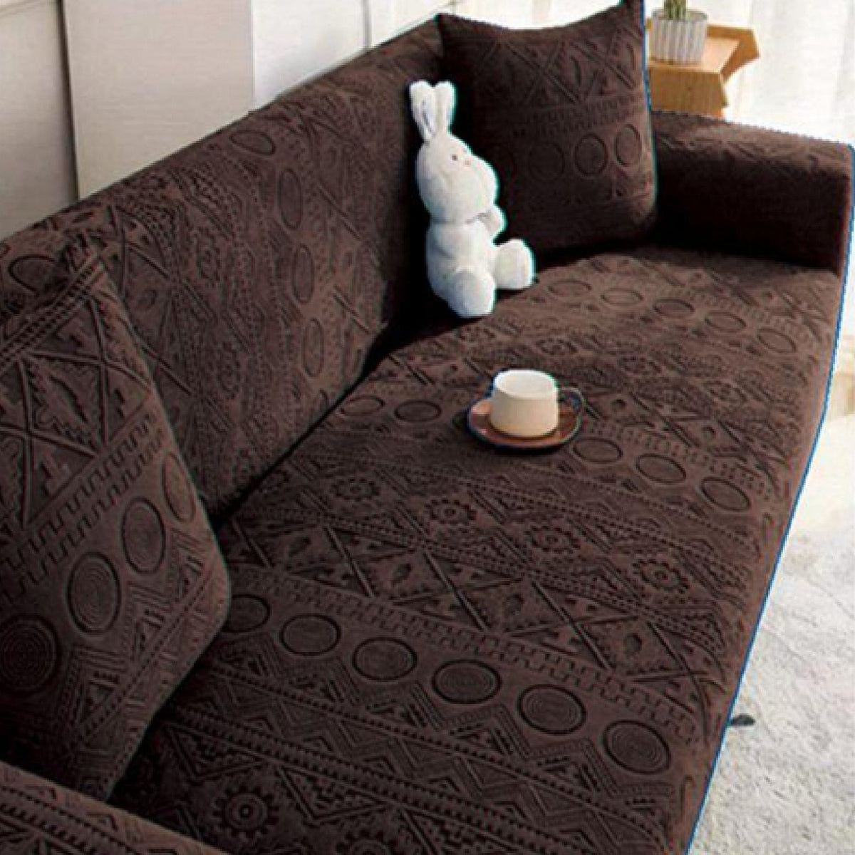Bohemian Sofa Cover Brown
