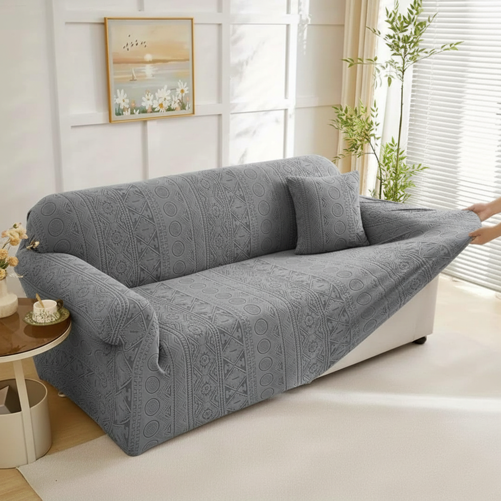 Bohemian Sofa Cover Grey