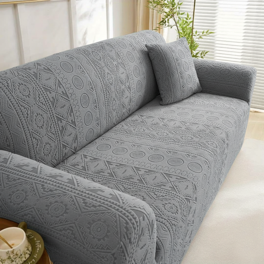 Bohemian Sofa Cover Grey