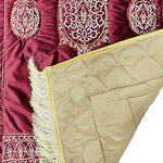 embroided velvet prayer mat maroon