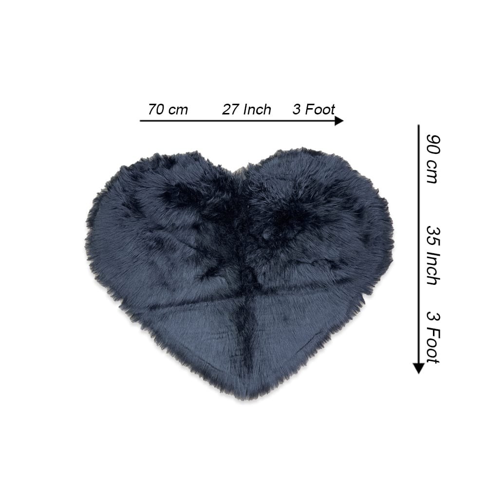 heart shaped rug black