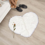 heart shaped rug white