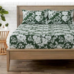 Hunter Green Printed Fitted Sheet