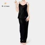 silk camisole pj set black camisole.