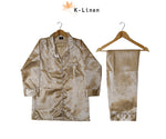 silk loungewear suit suit.