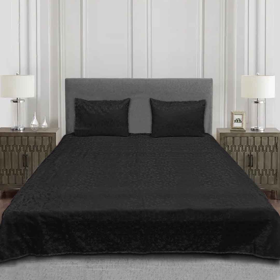 jacquard bedsheet black bed sheet set.