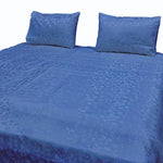 jacquard bedsheet blue bed sheet set.
