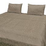 jacquard bedsheet light grey bed sheet set.