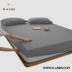 Jersey Bed Fitted Sheet Grey
