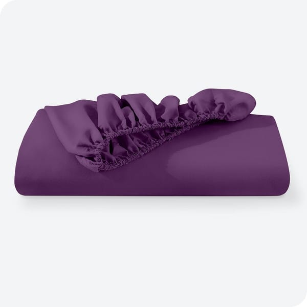 Jersey FItted Sheet - Dark Purple