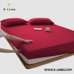 Jersey Bed Fitted Sheet Red