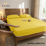 Jersey Bed Fitted Sheet Yellow