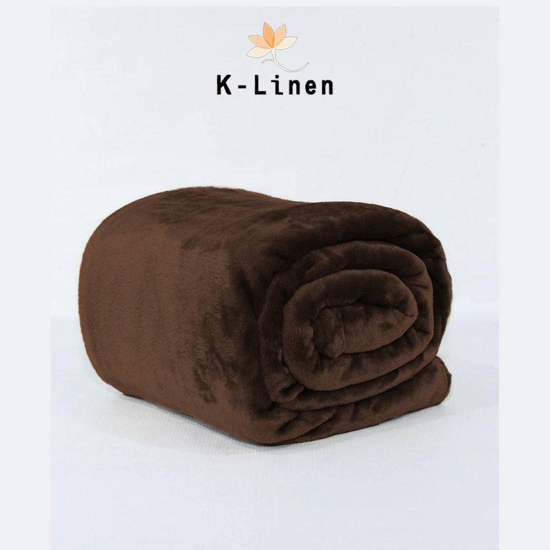 choco brown microfiber plush blanket blanket.