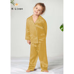 kids silk night suit golden suit.