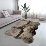 lounge size furry rug 160 180cm brown