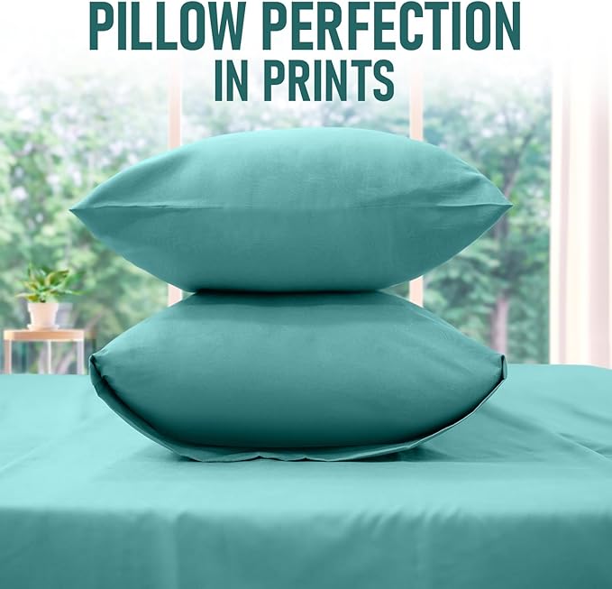 Microfiber Aqua Blue Dyed Solid Bed Sheet Set