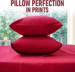 Microfiber Burgundy Dyed Solid Bed Sheet Set