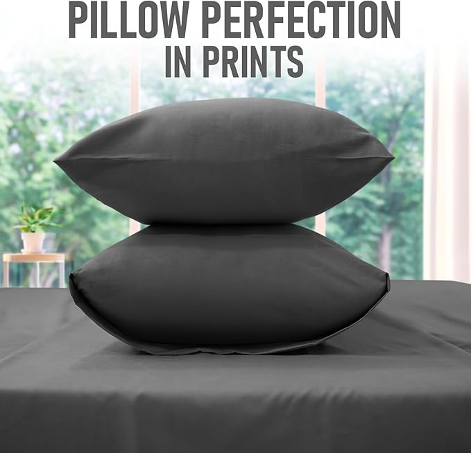 Microfiber Grey Dyed Solid Bed Sheet Set