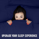 Microfiber Navy Blue Dyed Solid Bed Sheet Set