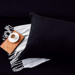 velvet pillow cover black pillow cover.
