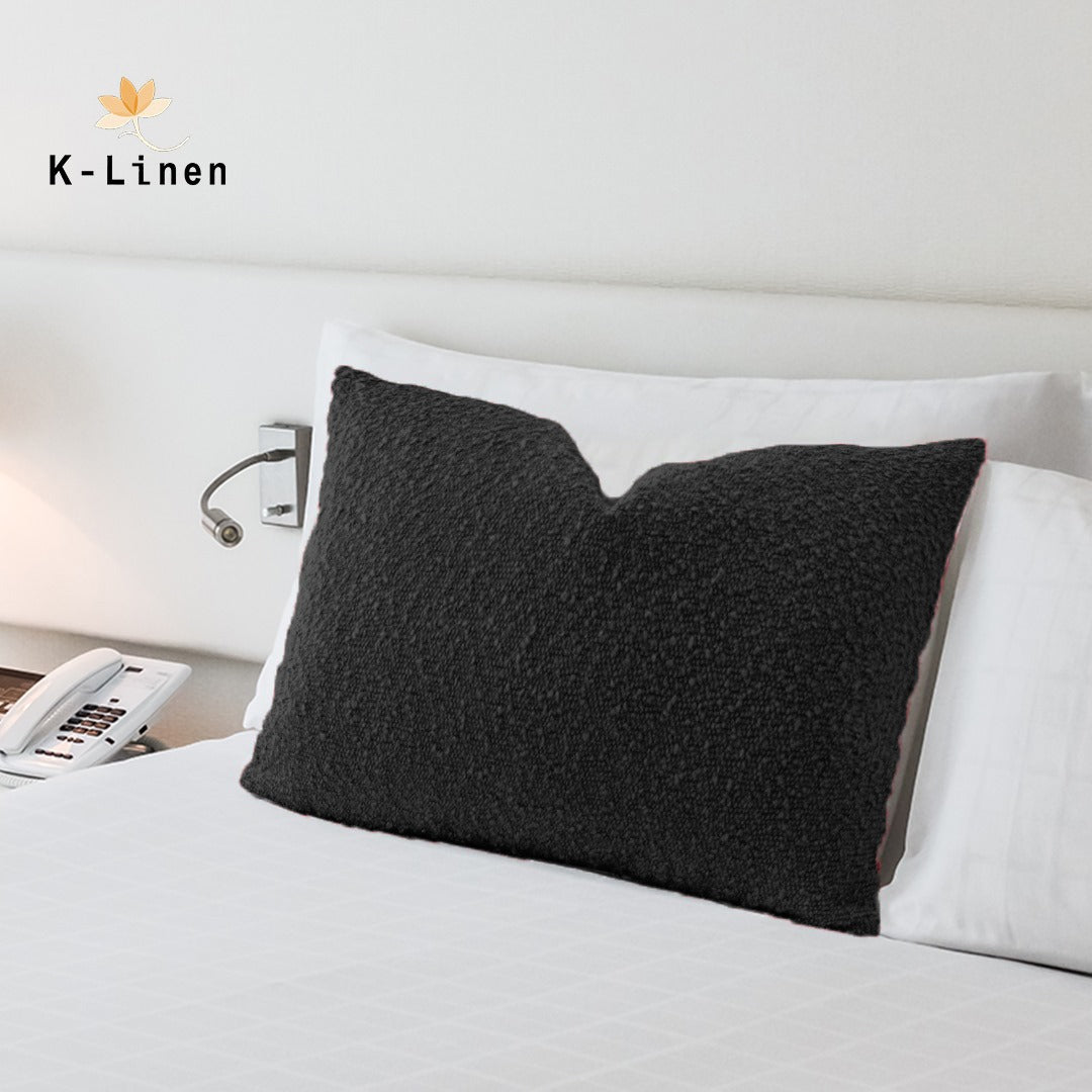 pair of terry pillow cover black pillow cover.