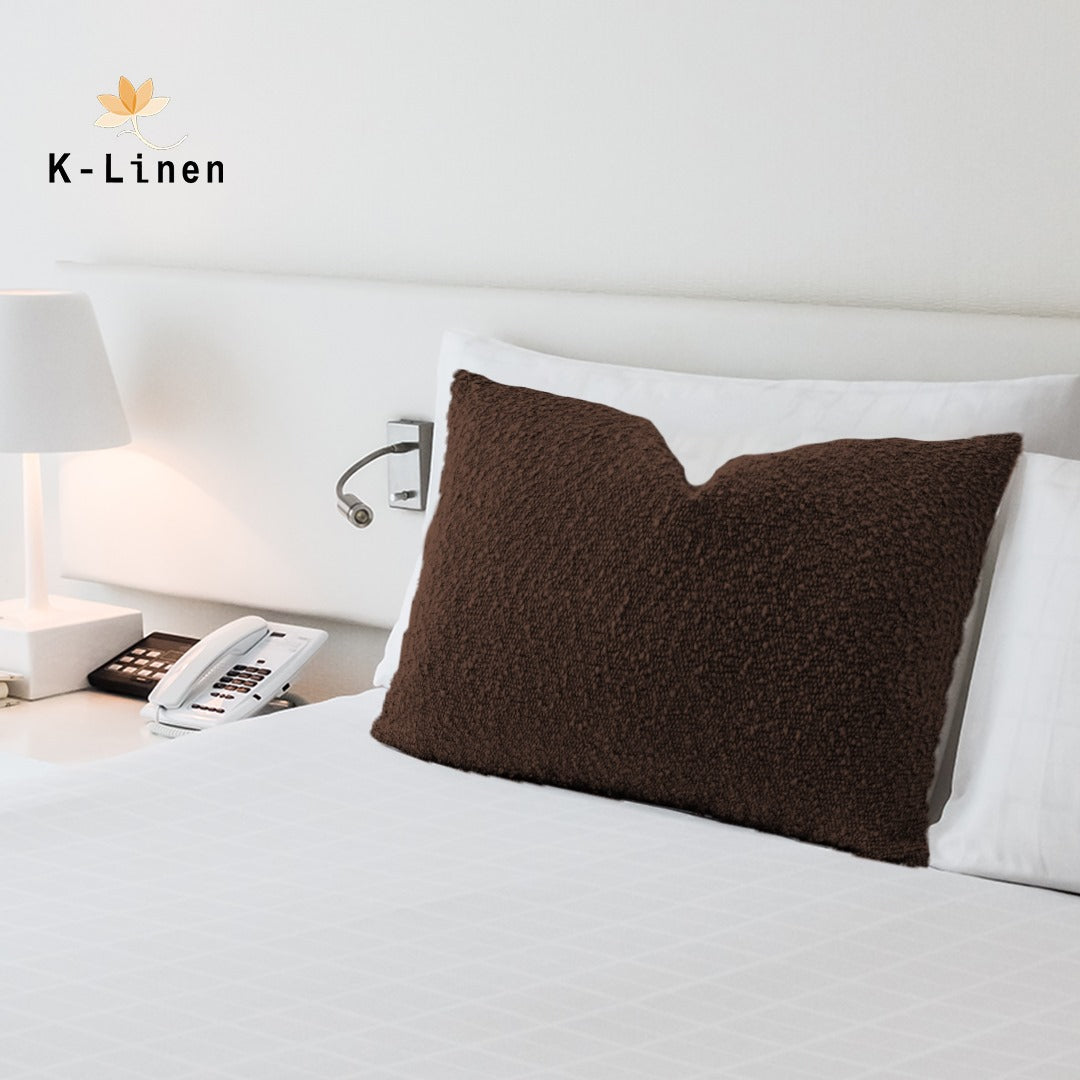 Pair of Terry Pillow Cover Brown