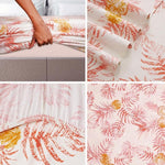 Peachy Floral Bed Sheet Set