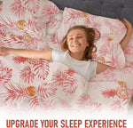 Peachy Floral Bed Sheet Set