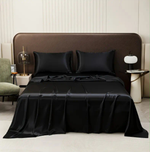 premium satin sheet black