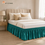 Satin Bed Skirt - Green