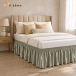 Satin Bed Skirt - Grey