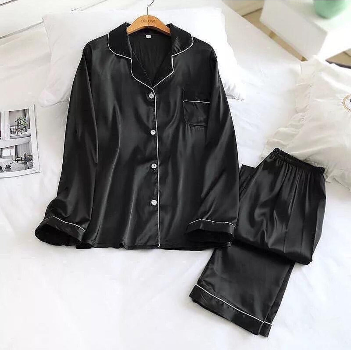 silk loungewear suit suit.