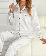silk loungewear suit white suit.