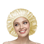 silk hair bonnet golden
