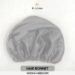 silk hair bonnet silver