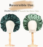 silk hair bonnet silver